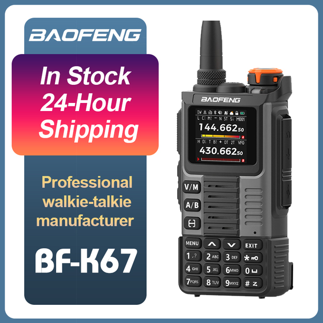 Popular BF-K67 Multi-Band High Power Handheld Two-Way Radio Full Band Receive One Key Frequency Matching