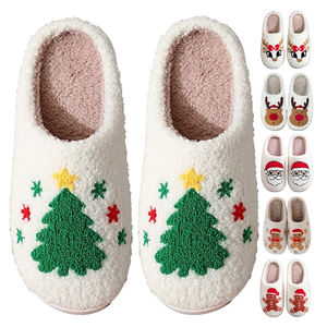 Nouveaux cadeaux de vacances de Noël de concepteur personnalisé élégant floue confortable motif d'arbre diapositives en mousse à mémoire de forme dames maison garçons chambre pantoufle - Product Image 1