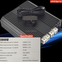 Amplificateur de subwoofer de voiture brésilien 1 Ohm, classe D, pleine gamme, RMS 5000W, crête 10000W, SPL, basses puissantes, monobloc