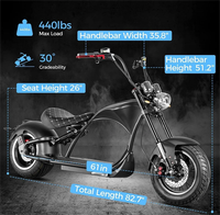 Entrepôt USA Entrepôt UE Citycoco Scooters électriques Scooter cyclomoteur électrique Moto électrique pour adultes Citycoco 3000w