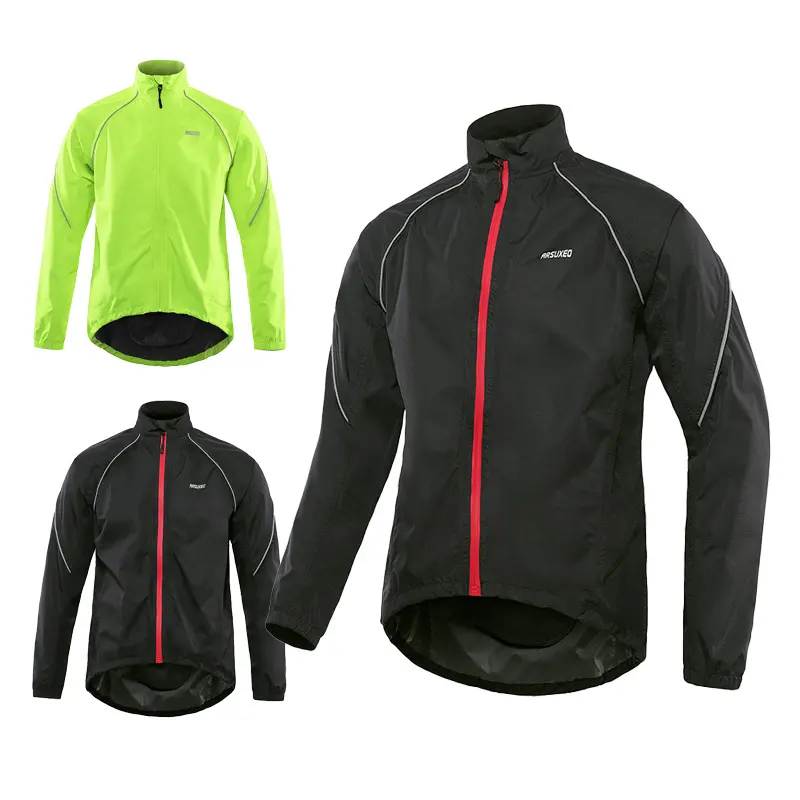 Sports Zip Up Windbreaker Cycling Waterproof Jacket For Men