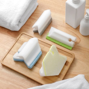 Éponge de nettoyage pour cuisine et salle de bain, éponge à récurer, produits d'entretien, lingette éponge intégrée - Product Image 5