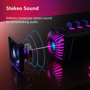 Altavoz Inalámbrico para Juegos de PC, Altavoz de Escritorio con Bajos para Computadora, Barra de Sonido RGB para Juegos de Teléfono Móvil con Bluetooth - Product Image 5