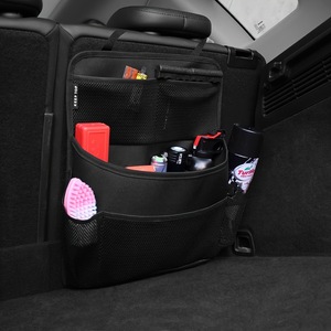 Car Seat Back Organizer Mesh Storage Bag 4-7 Pockets Oxford Cloth <b>Trunk</b> Hanging Travel Storage For General Cars - Product Image 3
