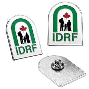 12 jaar fabrieksgeproduceerde metalen emaille pins International Development and Relief Fund (IDRF) reversspeld ambachtelijk cadeau - Product Image 1