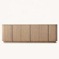 Meubles de salon design de luxe, console multimédia en bois massif