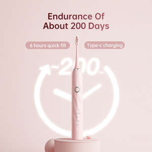 <span class=keywords><strong>Cepillo</strong></span> de <span class=keywords><strong>Dientes</strong></span> Eléctrico Sónico, 42000 VPM, 200 Días de Autonomía, 5 Modos, Resistente al Agua IPX7, Recargable Tipo-C, Blanqueador, para Adultos - Product Image 5