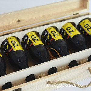 Caja de Madera para Seis Botellas de Vino, de Pino Macizo, con Tapa Abatible, para Almacenamiento de Bebidas, Hecha a Mano, Grosor Personalizable - Product Image 2