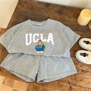 Completo Sportivo Estivo <span class=keywords><strong>per</strong></span> Bambini, Nuovo Stile, Set Due Pezzi Casual con Cartoni Animati <span class=keywords><strong>per</strong></span> Ragazzi e Ragazze, <span class=keywords><strong>Maglietta</strong></span> a Maniche Corte e Pantaloncini - Product Image 5