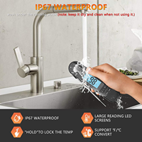 Termometer Digital makanan memasak dapur, tahan air untuk produk dapur panggangan BBQ