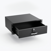 Tiroir coulissant pour rack 19 pouces 1U 2U 3U 4U, boîte de rangement pour armoire de serveur/rack réseau, étagère cantilever, revêtement poudré, IP20, en stock
