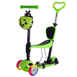 Patinete Infantil 5 en 1 con Asiento de Altura Ajustable para Niños de 2 a 4 Años, Color Morado - Product Image 5