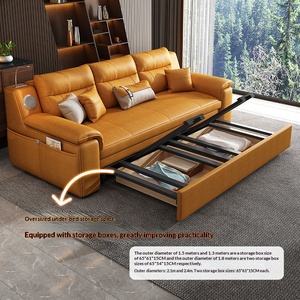 Tech Cloth Foldable <b>Sofa</b> <b>Bed</b> Nordic Style Telescopic Multifunctional Furniture <b>With</b> <b>Storage</b> For Small Household Living Room - Product Image 3