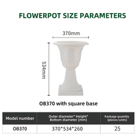 Pot Bunga Dekoratif Taman Lobi Hotel Mewah Modern Kontemporer Bentuk Cangkir Tidak Beraturan Gantung Lantai Vintage Roman Planters PP