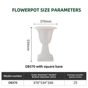 Moderne luxe hedendaagse hotel lobby tuin decoratieve bloempotten onregelmatige beker vorm hangende vloer vintage Romeinse plantenbakken PP - Product Image 3