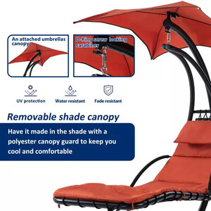 Chaise longue suspendue pour extérieur et intérieur, noir, vendredi, patio, hamac, balançoire de jardin, <span class=keywords><strong>cocon</strong></span>, forme d'œuf, chaise avec support - Product Image 2
