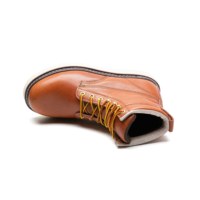 Chaussures de sécurité pour hommes en cuir véritable personnalisées avec semelle intérieure en tissu, embout en acier résistant à l'usure, vente directe d'usine