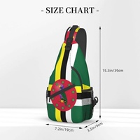 Sac à bandoulière avec drapeau de la Dominique, sac à dos patriotique de grande capacité, sac à dos de voyage et de randonnée, sac à bandoulière pour hommes et femmes, personnalisé