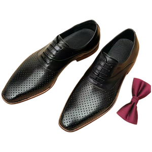 Zapatos de Verano Transpirables para Hombre, de Cuero Genuino Suave, con Suela Blanda, Zapatos Oxford de Vestir para Negocios, Zapatos de Boda con Aumento de Altura - Product Image 1