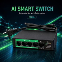 Commutateur réseau intelligent 5 ports 10/100 Mbps, commutateur Ethernet prenant en charge la fonction AI Watchdog