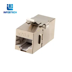 저렴한 공장 가격 슬림 프로파일 90 도 180 도 CAT5E CAT6A STP 차폐 키스톤 잭 RJ45 모듈러 플러그