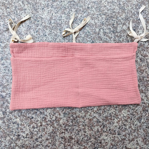 Multifunktionale Babybett-Organizer-Tasche: Spielzeug- & Windeltasche für Neugeborene, Tragbare Aufbewahrung aus Baumwolle für das Bettkopfteil - Product Image 6