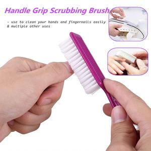 Brosse à ongles en nylon souple à poignée ergonomique pour le nettoyage des ongles des orteils et des mains, manucure et pédicure DIY - Product Image 4