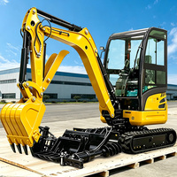 Mini-excavatrice OEM avec cabine, moteur Kubota, certifiée CE et Euro 5, fabriquée sur commande, avec pince hydraulique, vente directe d'usine