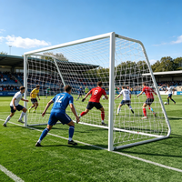 But de football professionnel en aluminium de 80 mm avec filet et ballon – Équipement d'entraînement robuste pour stades et clubs