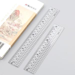 M&G Simple Series Acrylic Ruler 15cm Transparent <b>Plastic</b> Straight And Wavy <b>Edge</b> For Drawing N0413 - Product Image 2