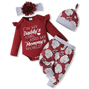 Combinaisons pour bébés garçons et filles, manches longues, couleur unie, avec couvre-chef - Product Image 2