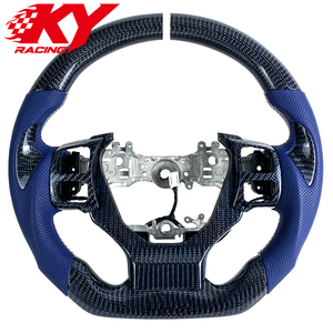 Volante deportivo personalizado de fibra de carbono azul y cuero azul, adecuado para Lexus IS250 IS350 IS ISF NX RX RC RCF GS GSF ES - Product Image 1