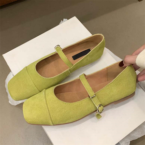2025 Manufacturers Custom French Retro Shallow-mouth Shoes Spring and Autumn Women's Casual Flat Shoes - Product Image 1