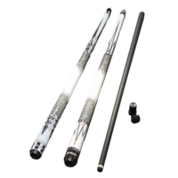 Queue de billard de haute qualité, 1/2 en deux parties, en fibre de carbone, avec joint en acier inoxydable, poignée en bois d'érable multicouche, légère, fabriquée en Chine