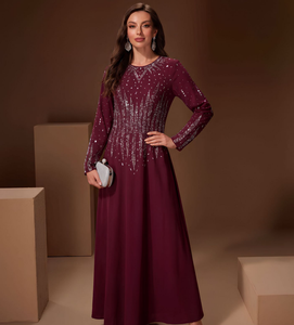 Leduo Customized Women's Elegant Dubai <b>Kaftan</b> Abaya Dresses Loose Size Floor Length Suit for All Scene - Product Image 2