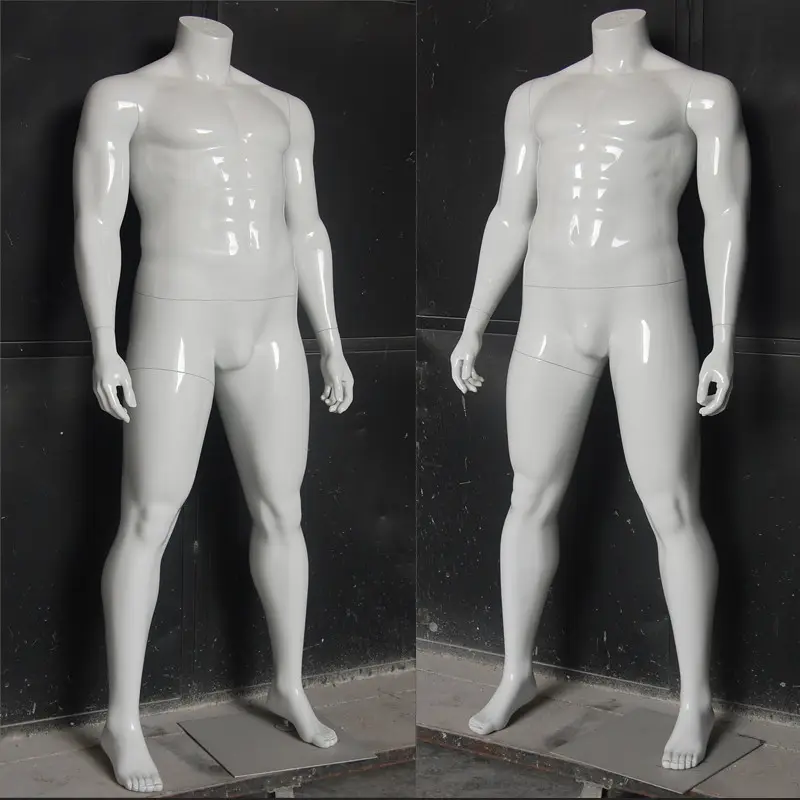 Male Mannequin White Color Fiberglass Luxury Stand Sport Display Football Sportive Black Mannequin M Plus Size Dummy Men 20pcs