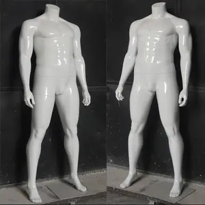 男性人体模型白色玻璃纤维豪华支架运动展示足球运动黑色人体模型男加大码假人20件