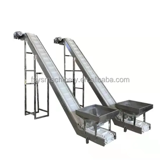 ss304 frame PVC type large inclination flat belt conveyor