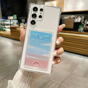 Compatible avec les modèles S23/S24/S25 Ultra et 15/16/17 Pro Max – Étui de téléphone transparent en TPU style portefeuille avec porte-cartes - Product Image 2