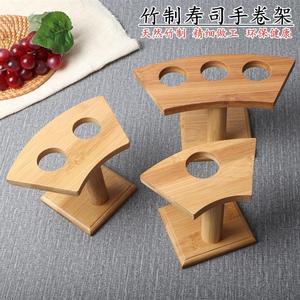 Soporte de bambú para rollos de sushi en forma de barco, material de madera natural para exhibición de comida en hoteles - Product Image 4