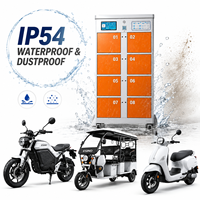 Armoire de remplacement de batteries extérieure à 8 emplacements avec BMS intégré, système de refroidissement par air, protection IP54 pour station de recharge de vélos électriques et véhicules électriques
