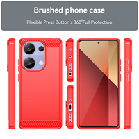 Étui en TPU souple résistant aux chocs en fibre de carbone de luxe avec protection à 360° pour POCO M6 Pro 4G/X6 Pro/M6 Phone