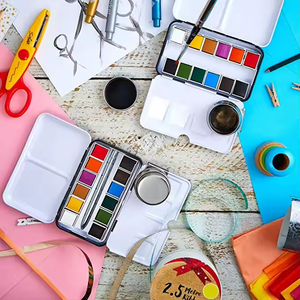 Bview Art Travel Brush Palette Cup & 12 couleurs vibrantes Kit de <span class=keywords><strong>peinture</strong></span> <span class=keywords><strong>aquarelle</strong></span> très facile à mélanger - Product Image 3