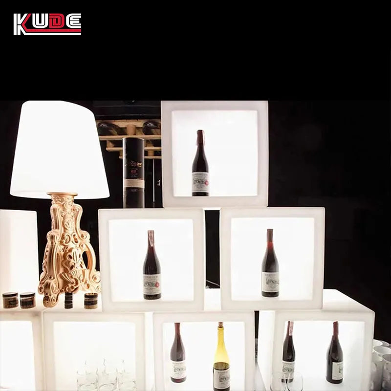 발광 와인 랙 와인 캐비닛 LED 아이스 큐브 와인 버킷 LED 아이스 버킷 와인 음료 차가운 맥주 샴페인 파티/홈/바