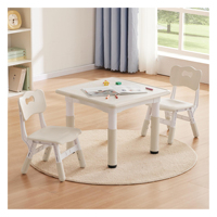 Table à graffiti pour les jardins d'enfants, ensemble de tables et de chaises en plastique pour tout-petits, ensemble de meubles pour garderie, bureau d'étude en bois pour enfants