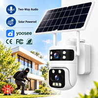Kamera CCTV PTZ Solar 6MP Lensa Ganda untuk Luar Ruangan dengan Deteksi Manusia AI, Penglihatan Malam Berwarna Penuh, dan Audio Dua Arah untuk Penggunaan Luar Ruangan