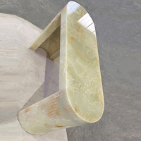 Design moderne Prix de gros Élégante table console ovale en onyx vert cristal pour la maison Hôtel Villa Cuisine Bar