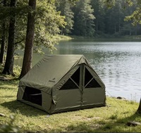 Tente de camping familiale gonflable portable, grande taille 5,5 m, tente extérieure imperméable et résistante au vent