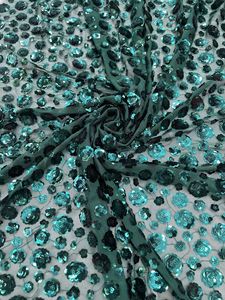 Tùy Chỉnh Bông Polyester 3Mm Sequin Vải Ren Vải Tuyn Cô Dâu Nhung Thêu Mô Hình Hạt Vải - Product Image 2
