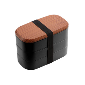 Lonchera de Estilo Japonés con Logotipo Personalizado, Lonchera de Plástico de Doble Capa de Gran Capacidad para Trabajadores de Oficina, Apta para Microondas, con Bolsa - Product Image 6